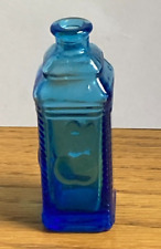 Vintage 1970's Phila Berring's Apple Bitters Blue Glass Bottle Wheaton NJ picture