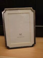 Pottery Barn Abigail Polished Silver Finish Frame 5 x 7 Rounded Corners  picture