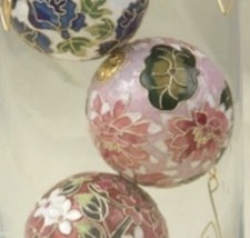 Hand Crafted Cloisonne Enameled Christmas Ball Ornament Sold By 1 Piece picture