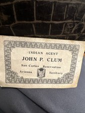 John P. Clum Indian Agent Arizona Territory picture
