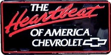 Hangtime The Heartbeat of America Embossed Metal auto tag 6 x 12 picture