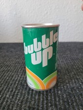 Lot of 2 Vintage Bubble Up Soda Cans 12oz Empty Pull Tab Design Evolution 70 80s picture