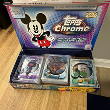 Topps 2026 Chrome Disney Trading Cards Box 100 Cards  Opened + Refractors picture