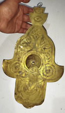 Rare Ancient Antique Moroccan Double Judaica Hamsa Bronze Large Amulet Pendant picture