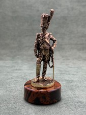 Art Deco Figurine French Imperial Guard Solider Cast Bronze Statuette Sculpture picture