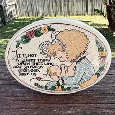 Rare 1994 Mary Engelbreit Dickens Quote Ceramic Plaque Mother Child Vintage picture