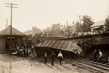 Belmont OhiO Railroad Station Train Wreck NEW Steel Sign: 16x24
