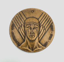 Olympiad Of The Air National Air Races Chicago Illinois Bronze Art Deco Medal picture