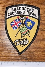 Vintage Boy Scouts of America BSA Braddocks Crossing Trail Historical BSA Patch picture