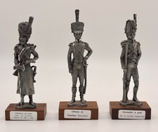 Les Etains du Prince Napoleonic Pewter Soldiers Lot of 3 Vintage France picture