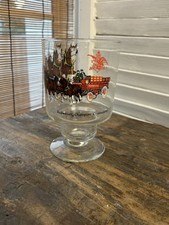 Vintage Budweiser Champion Clydesdales Pedestal Beer Glass Goblet 5