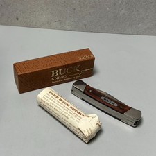 VTG Buck USA Colt 703 Knife w/Box & Papers New in Box Wood Scales Retro USA Made picture