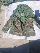 USGI Military Woodland Camo GoreTex Rain Jacket Parka XL M81 ECWCS Camouflage picture
