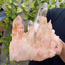 3.9lb Large Natural Clear White Quartz Crystal Cluster Rough Healing Specimen picture