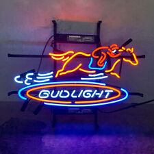 Bud Light Horse Racing Neon Sign Light Beer Bar Pub Wall Hanging Artwork 19
