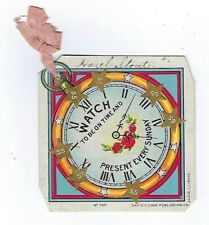 Early 1900's Reward Card, Watch, Present Every Sunday, Gold Stars picture