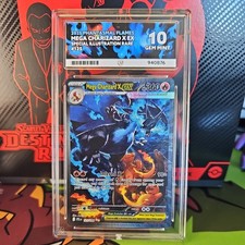 Pokemon 125/094 Phantasmal Flames Mega Charizard EX SIR ACE 10 Perfect Subgrade picture