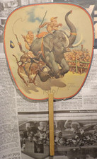 Rare 1936 Lawson Wood Gran'Pop Fan Brown & Bigelow Election FDR Era Collectible picture