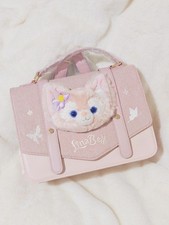 Linabell Plush Shoulder Bag Pochette Pink Herringbone B5 Size Shanghai Disney picture