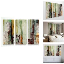 Renditions Gallery Abstract City View 'in The City' 3 Panel Wall Art 24X36 picture