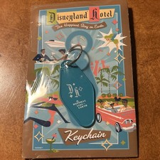 Disneyland Hotel Blue Retro Style Keychain New In Package B2 picture