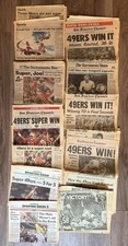 Vtg San Francisco 49ers Super Bowl Newspaper 1985 1989 1995 Chronicle Examiner picture