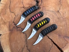 Owltown DAGGER BLADE Pivia Moon Knives PIKAL ELVIA, 7 handle colors, with sheath picture