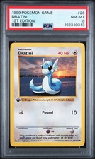Dratini #26 1999 Pokemon Game PSA 8 1st Edition picture