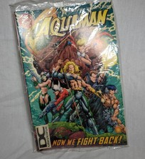 Lot of Vintage DC Comics Aquaman #23 and Shazam #17 DCU Logo Variant Rare HTF picture