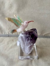 Fluorite and Quartz  Hb  on Amethyst Crystal 5