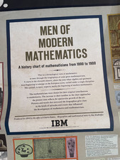Vintage 1966 IBM Men Of Modern Mathematics History Chart Charles & Ray Eames picture