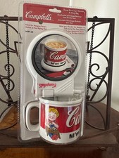 Vintage 1999 Campbell's Soup/ Beverage Warmer & Mug Set Novelty Functional picture