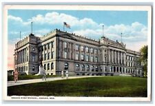 c1920s Omaha High School Exterior Roadside Omaha Nebraska NE Unposted Postcard picture