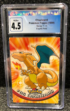 1999 Pokemon Topps Charizard Rare Fourth Print (Red Topps Logo) picture