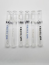 Pack of 6 Heavy Glass Steam Roller Pipes - 7
