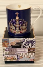Halcyon Days King Henry VIII Crown Mug Royal Palaces Bone China Original Box NEW picture