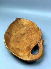 L👀K Vintage Woodcrafter Bowl Leaf Genuine Wood picture