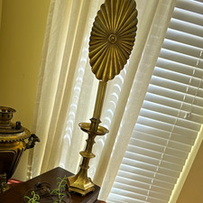 Vintage Holzheimer  Brass Candlestick Table Lamp picture