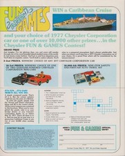NOS 1977 DODGE Full-Line Coupon Sales Brochure Aspen R/T Charger 360 Mopar picture