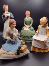 Little Women Porcine Set 4 Figures By Tasha Tudor . Hand Painted picture