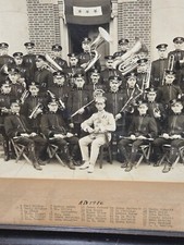 Antique 1916 Cabinet Photograph ID Man WWI Soldier Band 93rd Reg Vol Lebanon PA picture