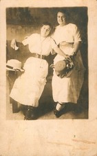 Old Vintage Real Photo Postcard RPPC PAIR DUO WOMEN PEARL MOODY TULSA OKLAHOMA picture
