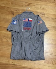 Vintage 1980s Flight Jumpsuit Confederate Air Force Ghost Squadron, Size XL USA picture