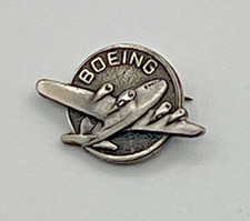 VINTAGE BOEING MODEL 307 STRATOLINER EMPLOYEE LAPEL PIN SAFTEY PIN BACK WWII ERA picture