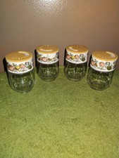 Vintage Pyrex Spice Of Life 4 Small Stackable Spice Jars Stack Store N See 3/4 picture