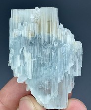 38 Gram Natural Aquamarine Aquamarine Crystal with Garnets From Pakistan. picture