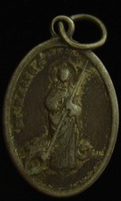Vintage Saint Martha Medal Religious Holy Catholic Patron Saint of Cooks picture