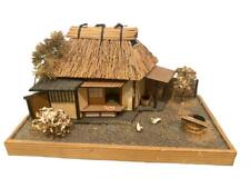 Miniature Japan Tea Rural House Model Vtg Wood Tiny Diorama TT Orig Label Asian picture