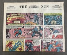 Vintage Worlds Greatest Superheroes News Paper Strip 1978 picture