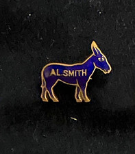 Al Smith 1928 Democratic Blue Enamel Donkey Enamel Lapel Pin picture